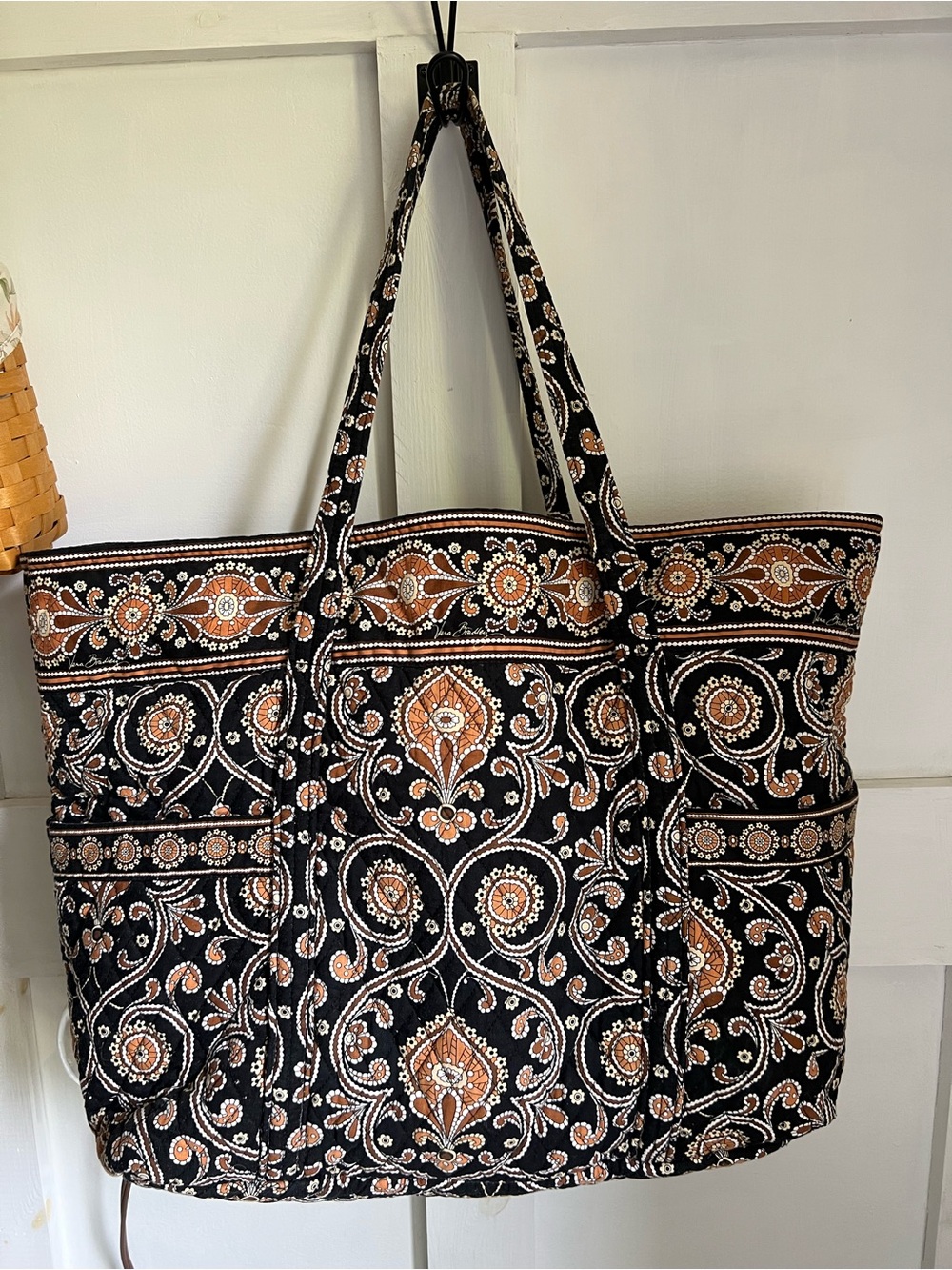 Vera Bradley Vintage Cafe Latte (retired) XL Tote